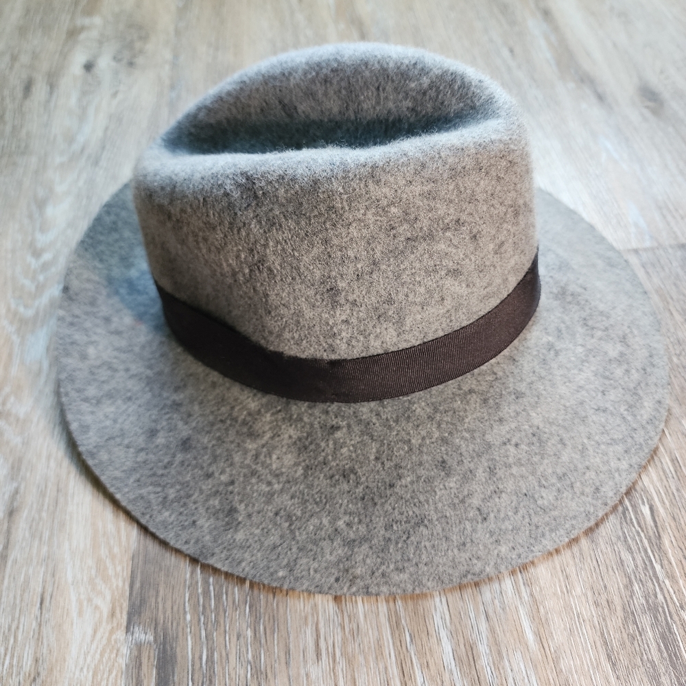 Grace Hats Shag Hat 100% Wool Gray with Band